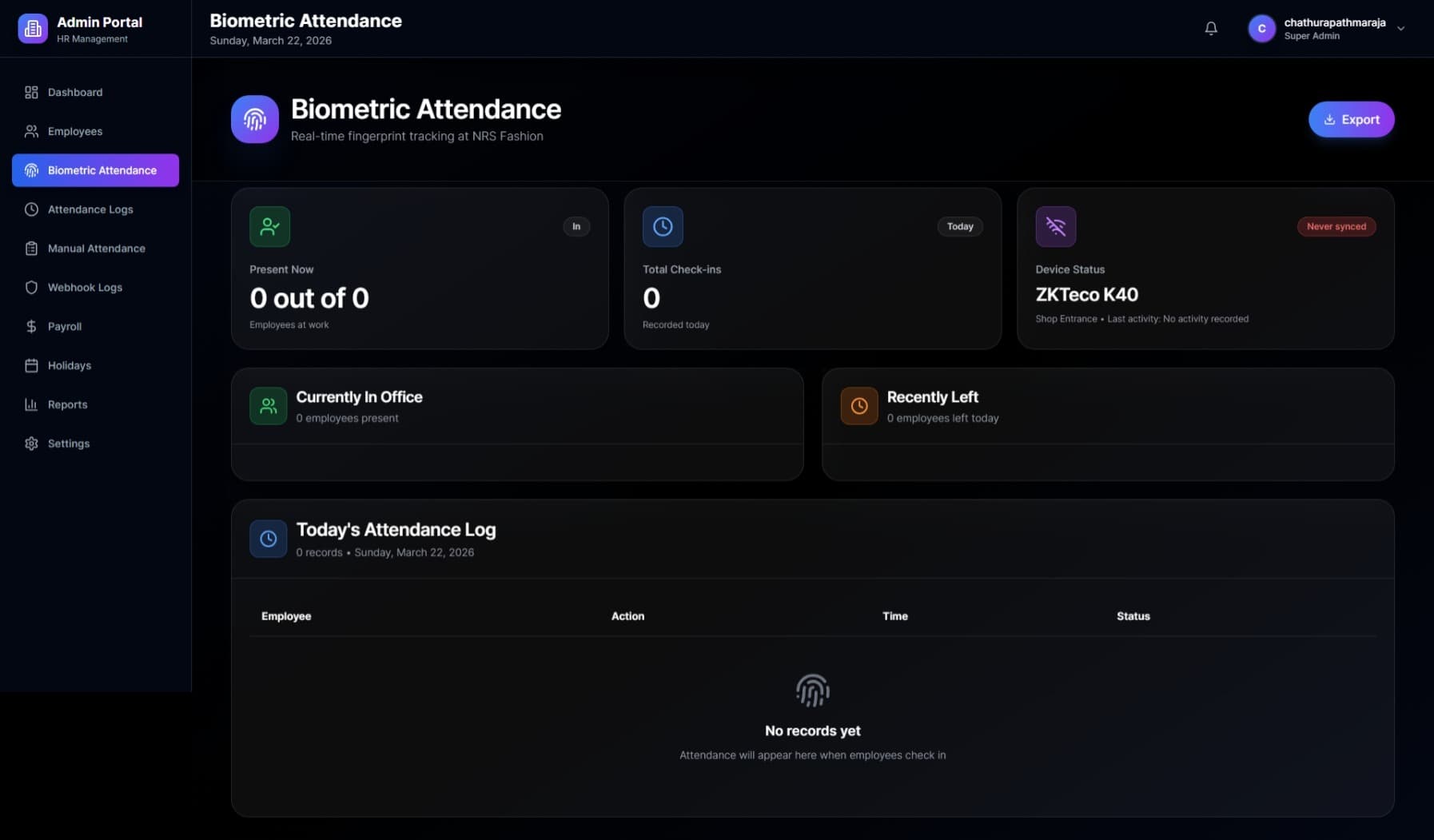 Professional Employee Management System screenshot 1